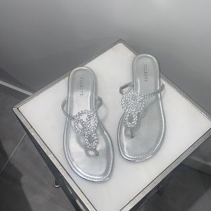 Silver sandals